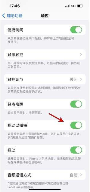 王屋镇苹果手机维修分享iPhone手机如何设置摇一摇删除文字 