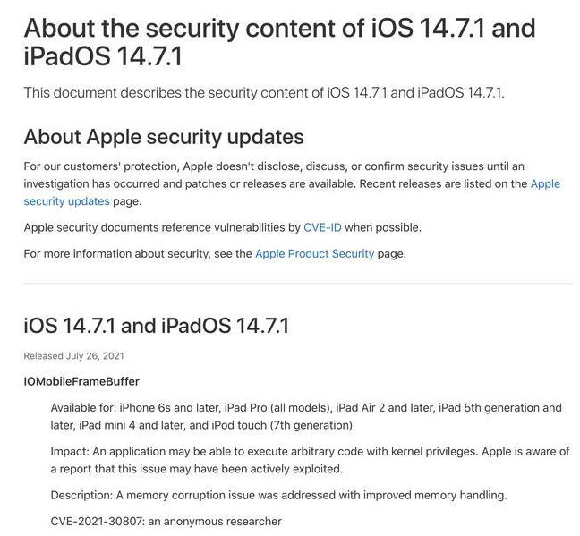 王屋镇苹果手机维修分享iOS 14.7.1 正式版更新内容及升级方法 